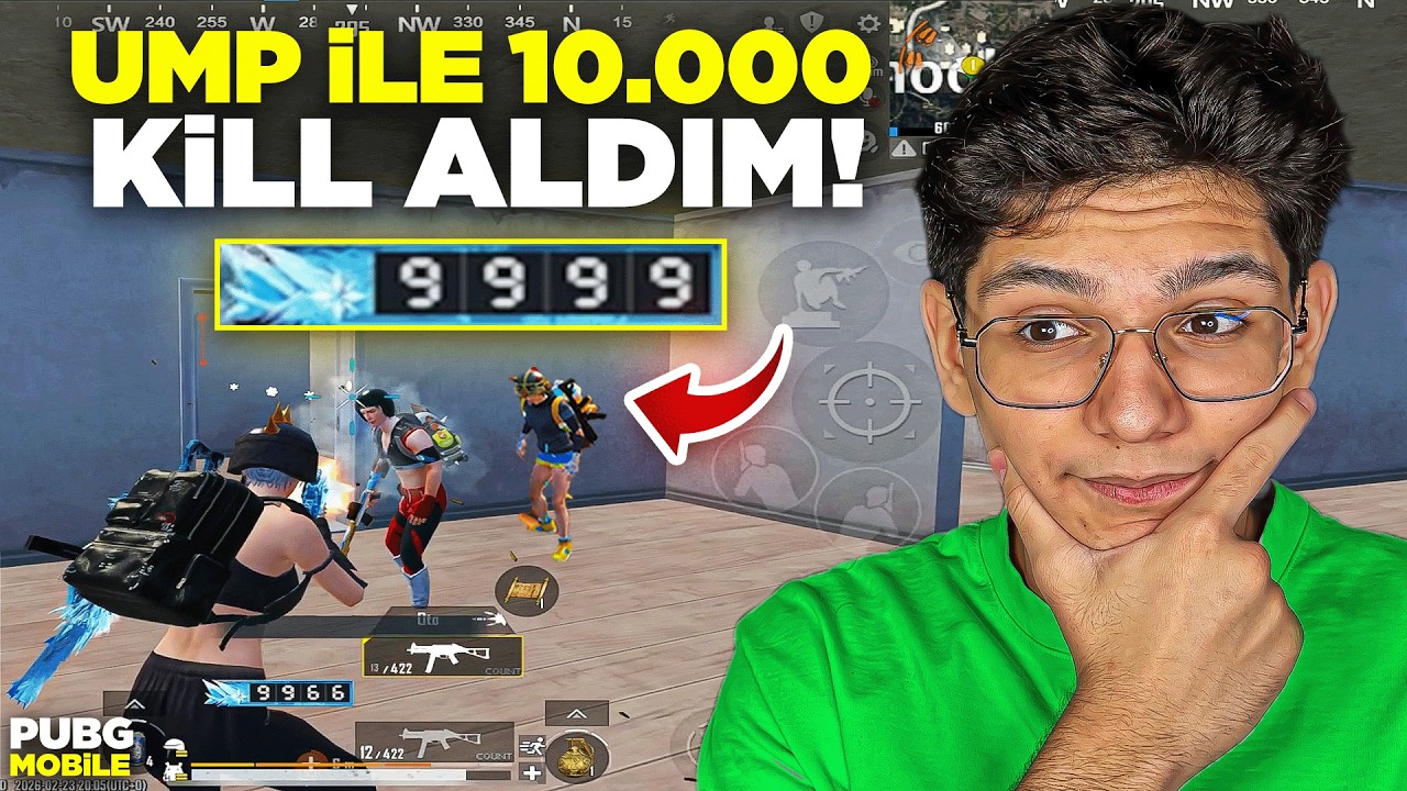 UMP İLE 10.000 KİLL ALDIM! MASTER OLDU - PUBG MOBİLE