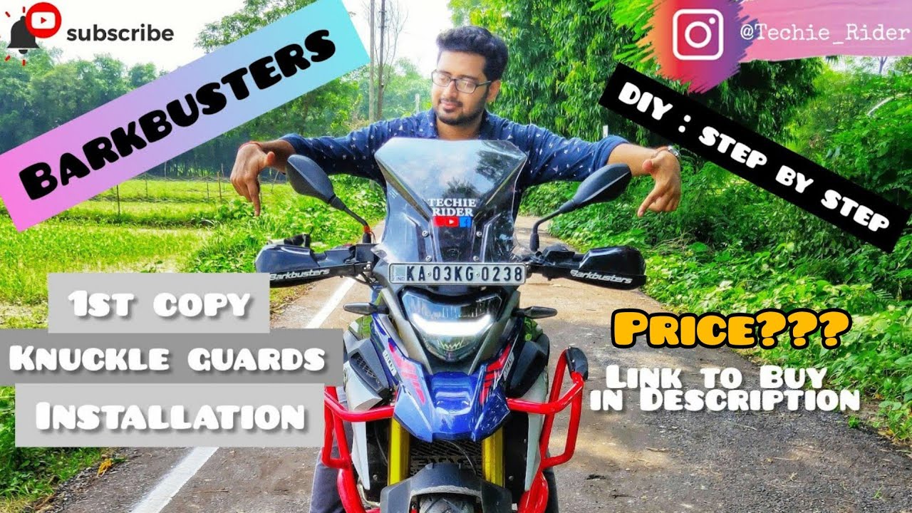 DIY : Barkbusters Replica Knuckle Guards Installation⚡⚡|👉 Suitable for All bikes | Link in Desc
