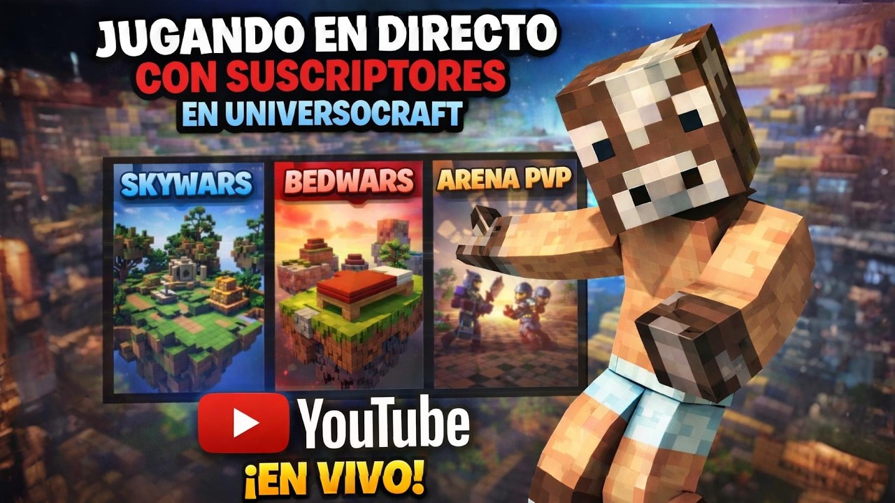 JUGANDO EN UNIVERSOCRAFT EN DIRECTO #minecraft