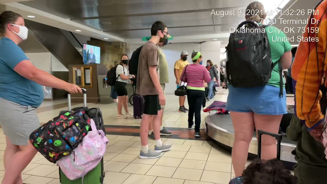 Airplane to Baggage Claim at Oklahoma Will Rogers World Airport (Aug 09, 2021)