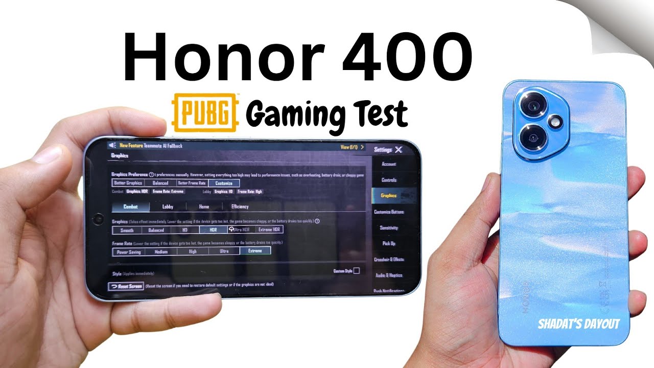 Тестирование Honor 400 в PUBG Mobile | Snapdragon 7 Gen 3