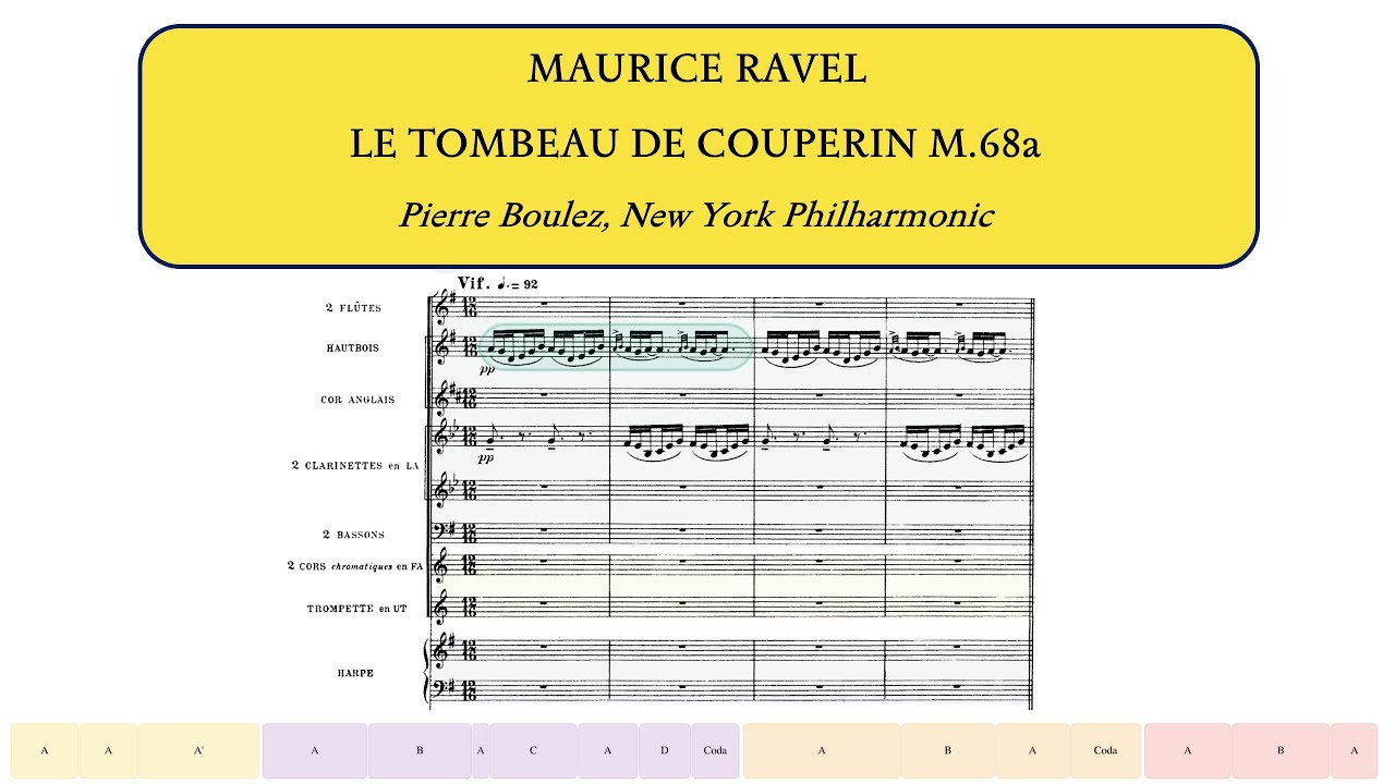 Ravel, Le tombeau de Couperin, M.68a (Orchestral) (Pierre Boulez, New York Philharmonic)