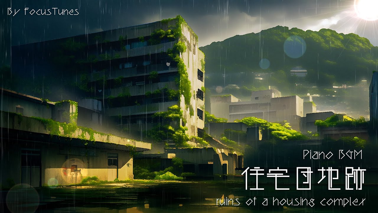 [PianoBGM] 住宅団地跡 - ruins of a housing complex - | 作業 勉強 散歩 創作活動 chillout relax etc #piano #勉強bgm #ai
