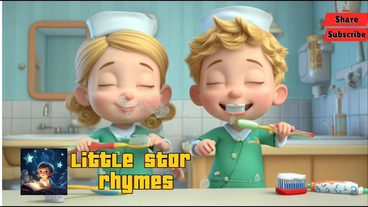 🦷🎶 Brush Your Teeth Rhymes Fun! 😃🪥🦷 Sparkly Teeth Rhymes for Kids 🎵✨😁 Happy Teeth Brushing Rhymes 🎶🌟