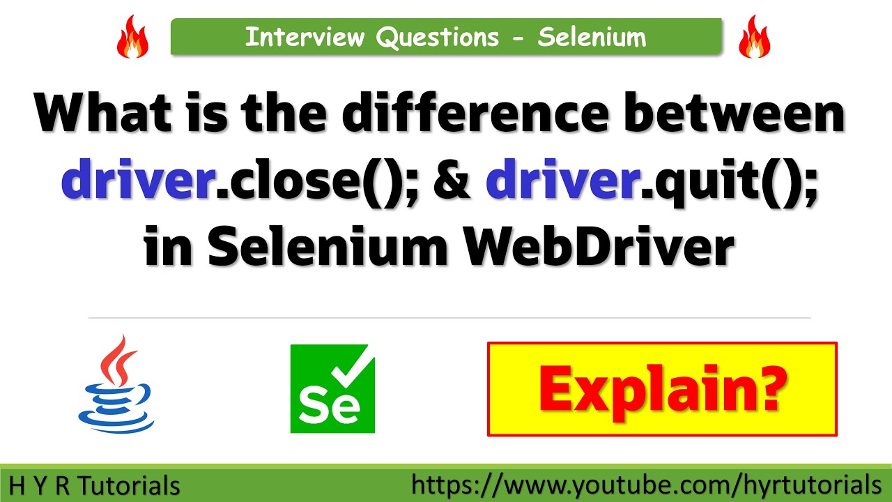 В чем разница между driver.close() и driver.quit() в Selenium WebDriver?