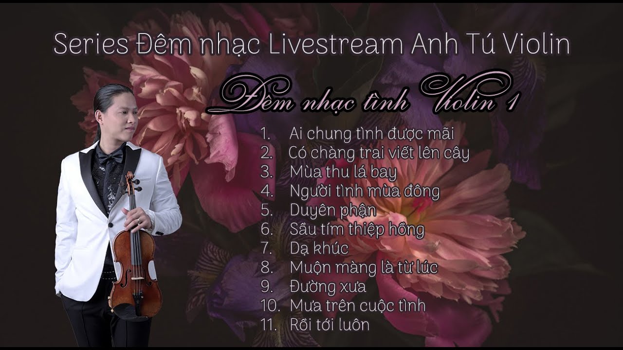 ĐÊM NHẠC TÌNH VIOLIN 1 - Cover: Violinist Anh Tú - Series Đêm nhạc Livestream Anh Tú Violin