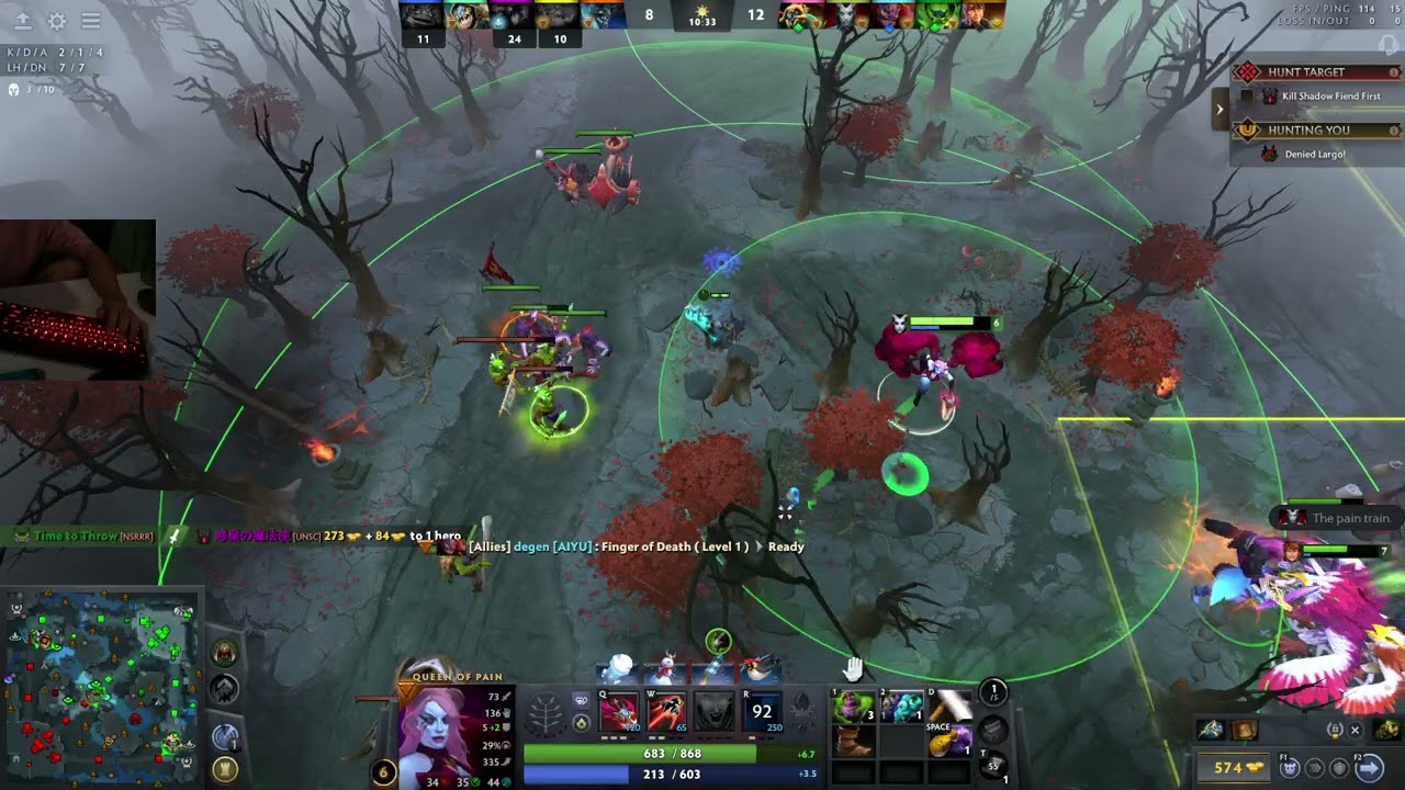 [LIVE GAMEPLAY] Queen Of Pain Support Pos 4 EZ Game | Rank Divine