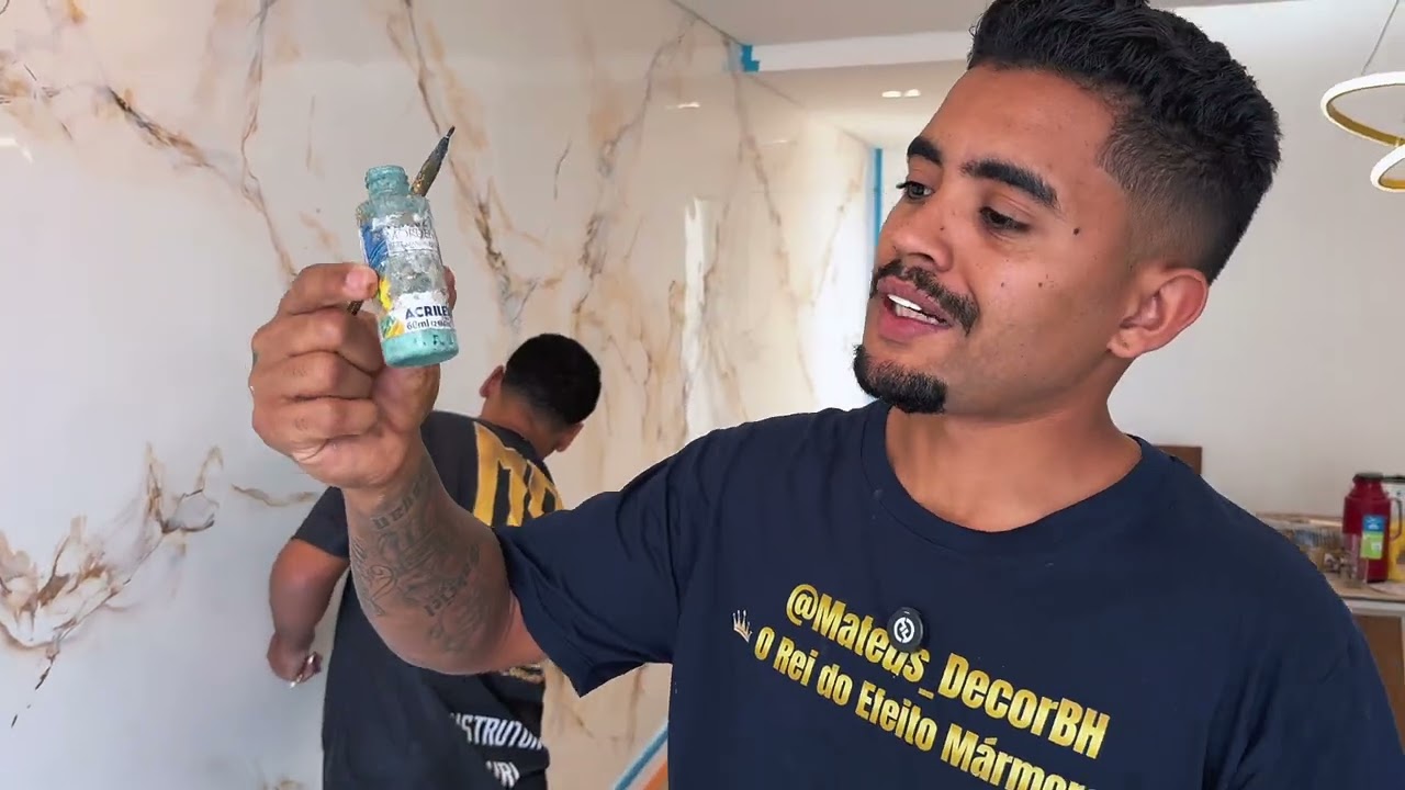 Efeito mármore marrom 