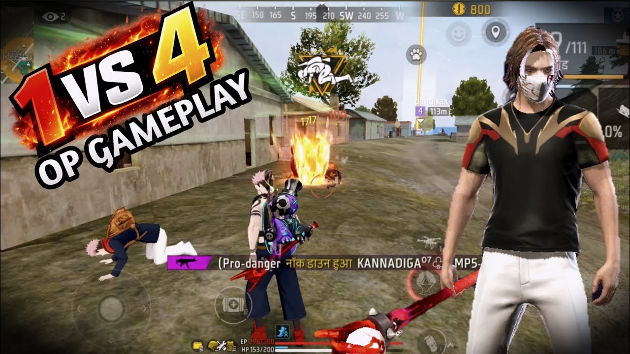 1vs4 🔥 Op Gameplay Free Fire | Ultraproff 