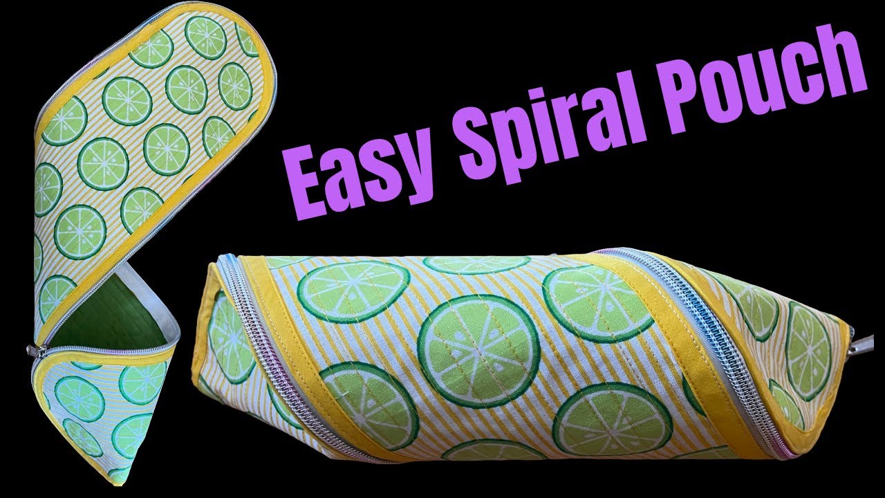Easy DIY Roll N Zip Pouch/How To Make A Spiral Zipper Case/Makeup Or Project Pouch Sewing Tutorial