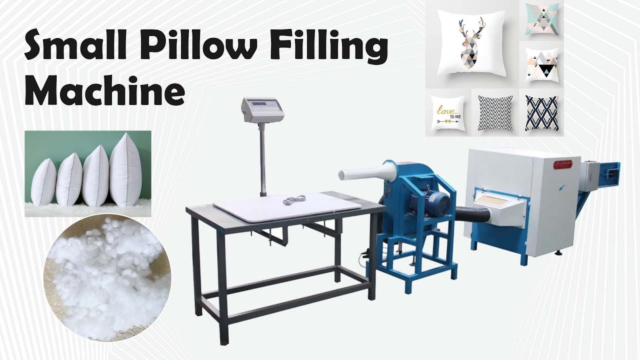 How to fill pillows with the automatic pillow filling plant? Small Plant for Pillows Making #fiber