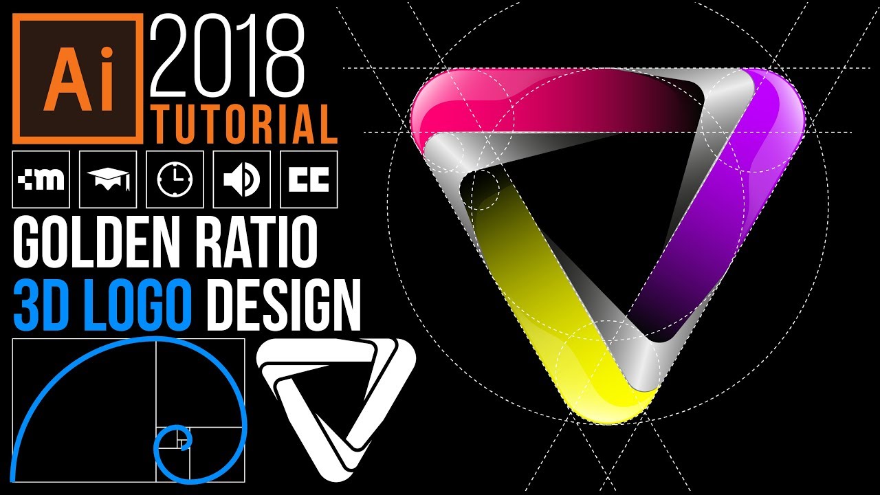 How to create Golden Ratio Logo Design in Adobe Illustrator CC 2018