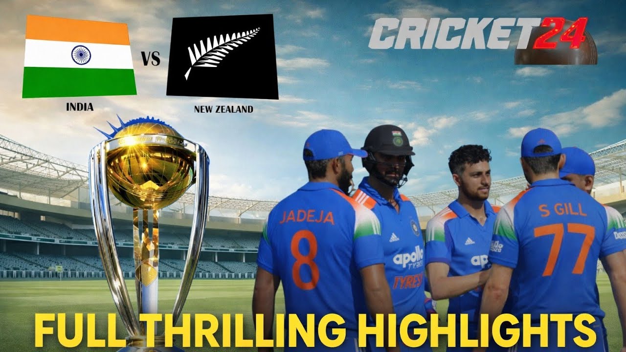 IND vs NZ 🔥 Full Match Highlights Cricket 24 gameplay| India vs New Zealand Thrilling Moments