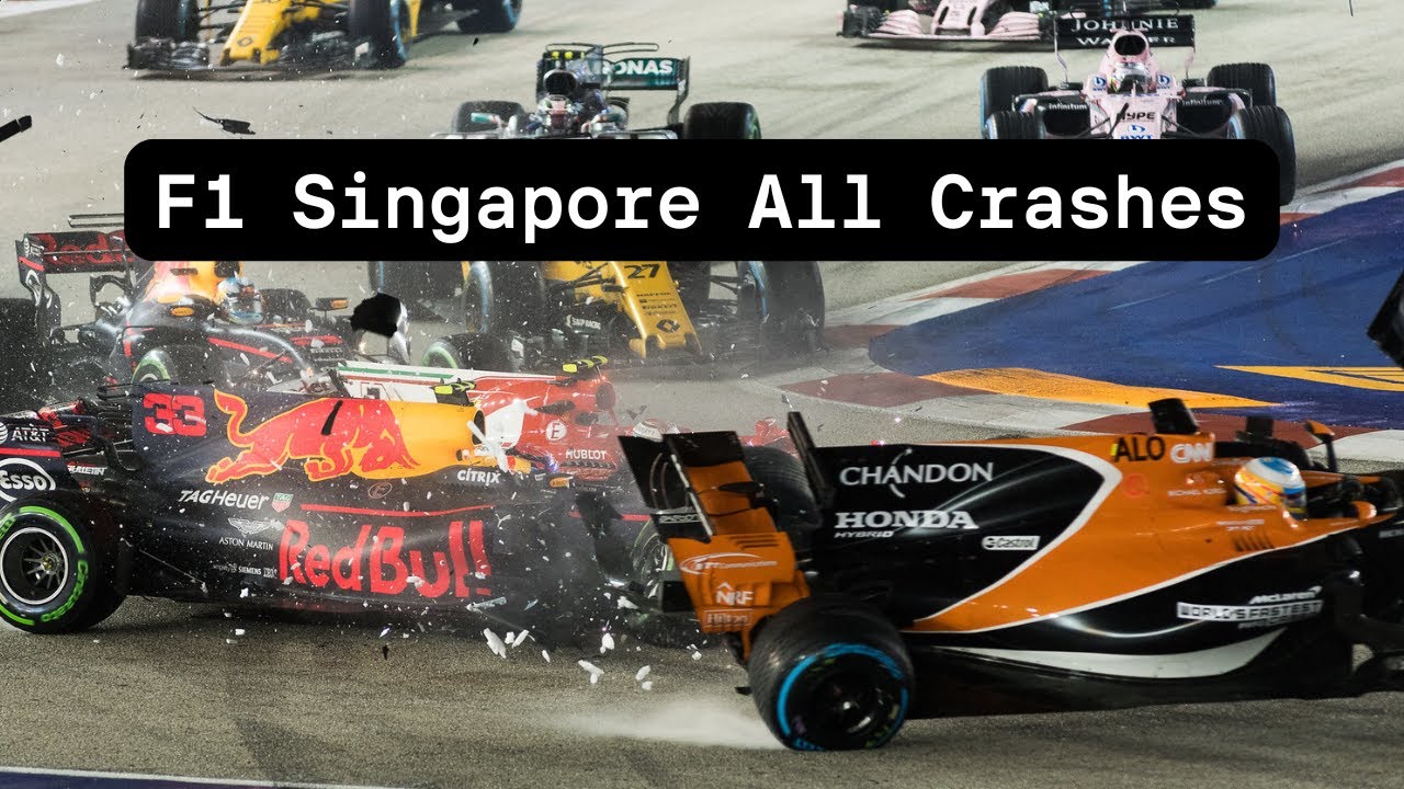 F1 Singapore All Crashes