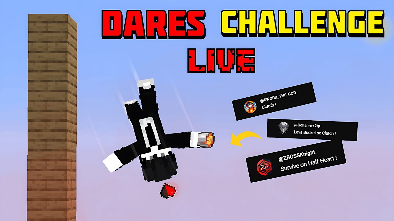 LIVE Minecraft Dare Challenge | Road to 3K Subs #minecraft #shorts #live