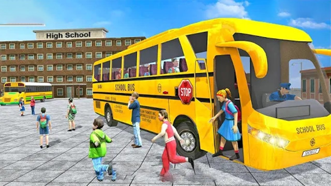 Offroad High School Bus Driver Simulator । School Bus Driving Simulator 3D । Android Gameplay