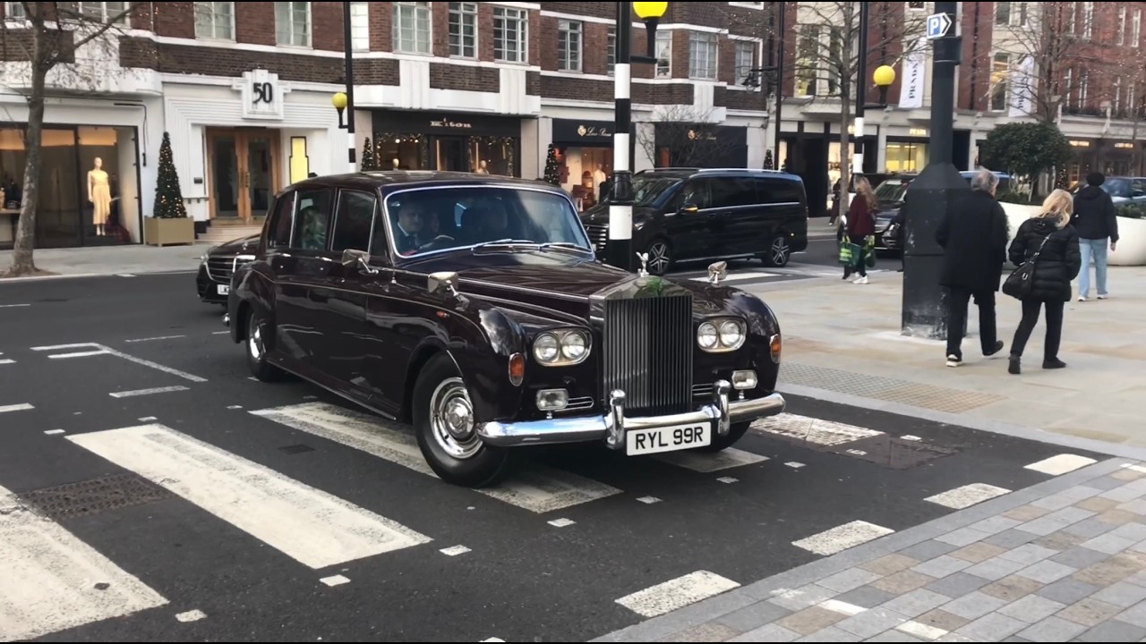 Car Spotting Classic Luxury Cars in London Uk | Siver Shadow II, Century, Corniche II, Phantom VI…