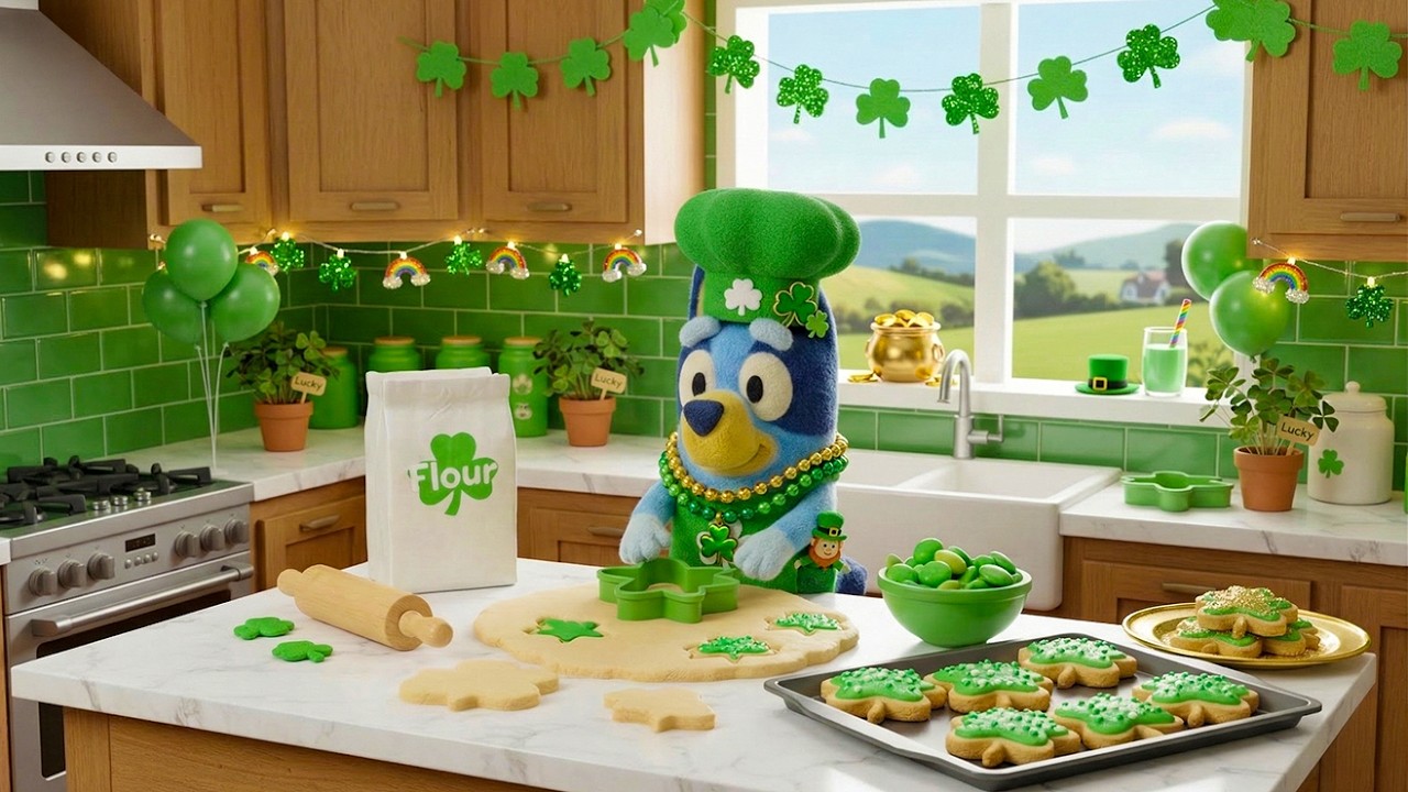 Bluey’s St. Patrick’s Day Baking Time 🍀 Chill Lofi Jazz for Study, Focus & Rest