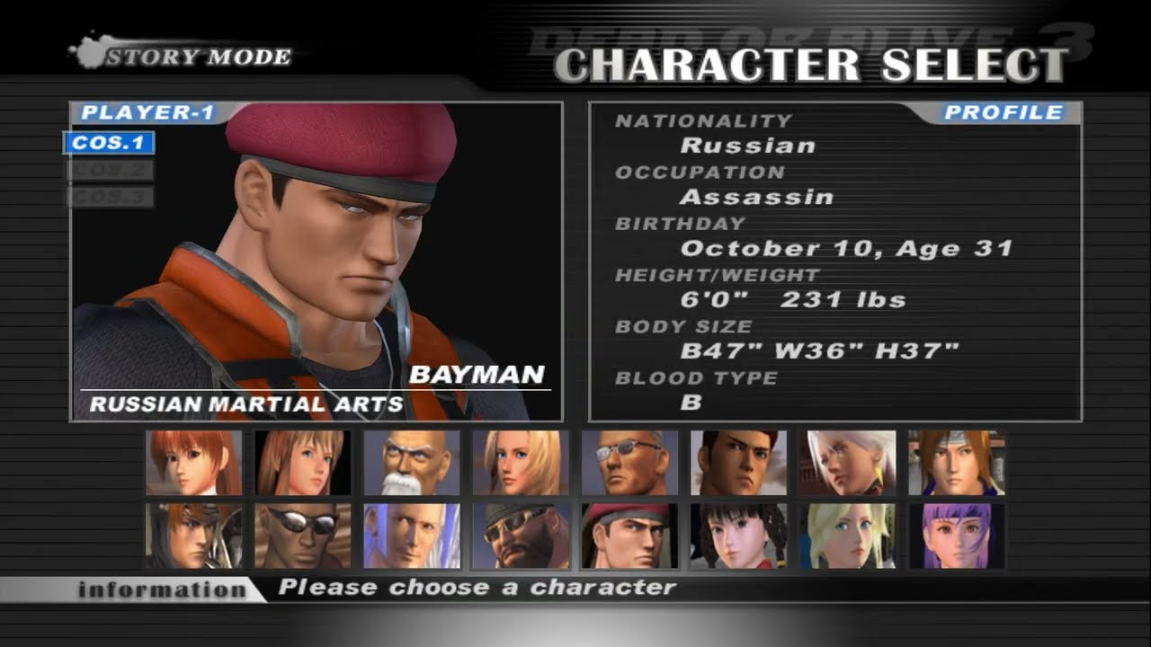 Dead or Alive 3 Costumes