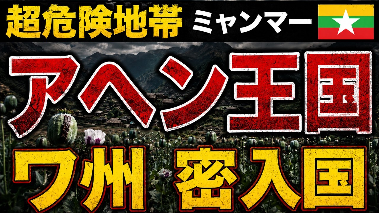 【超 危険地帯】アヘン王国のワ州へ密入国。ミャンマーのワ族の村へ行く。