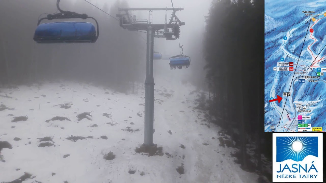 Slope 14 and 5, Jasna Slovakia Chair Lift B8 - 11 January 2018
