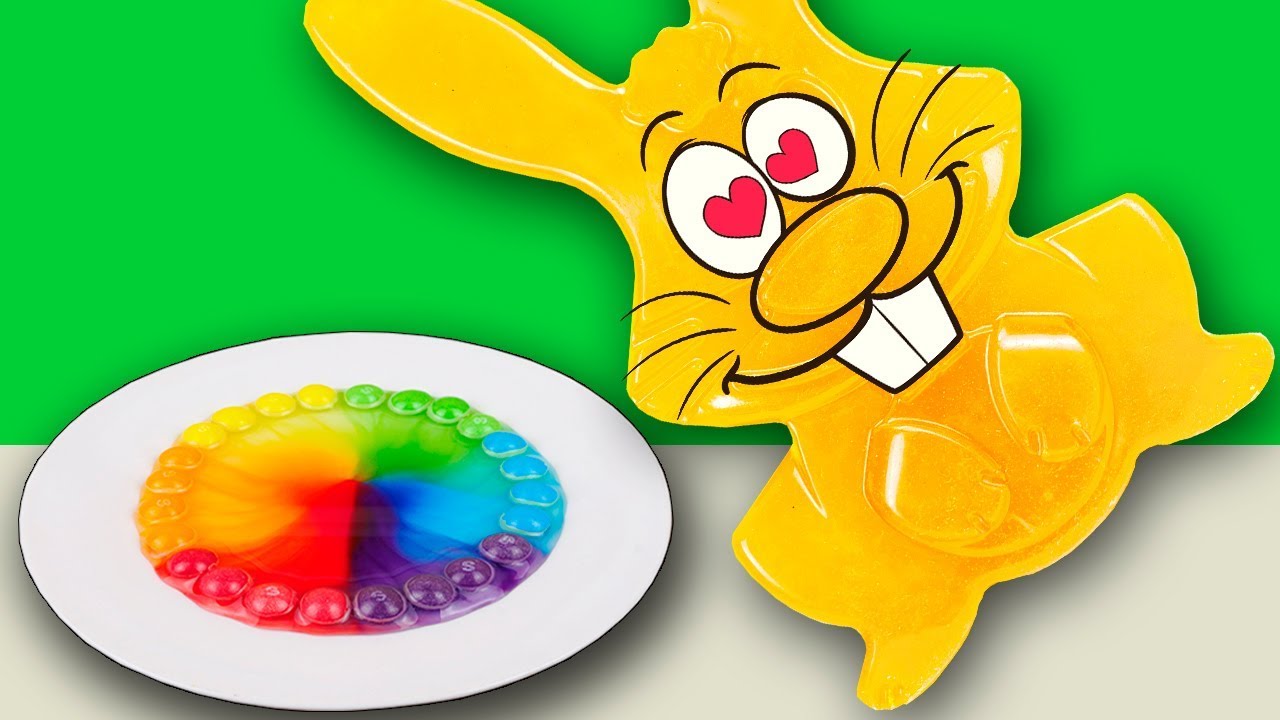🌈 РАДУГА ИЗ КОНФЕТ СКИТЛС SKITTLES И ЖЕЛЕЙНЫЙ ЗАЯЦ ХАРИТОН