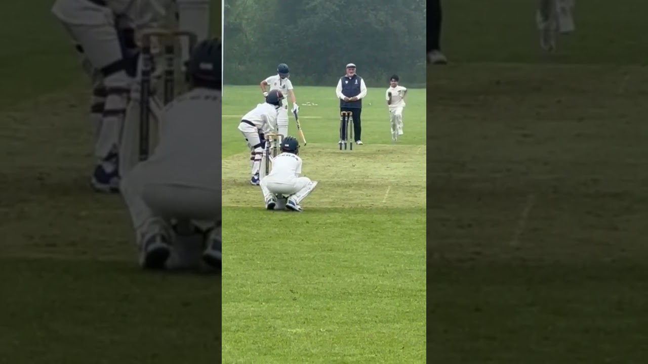 What a ball😱😱13 years old fast bowler#cricketlife #cricketlover#inswing#wicket#fastbowling#swing