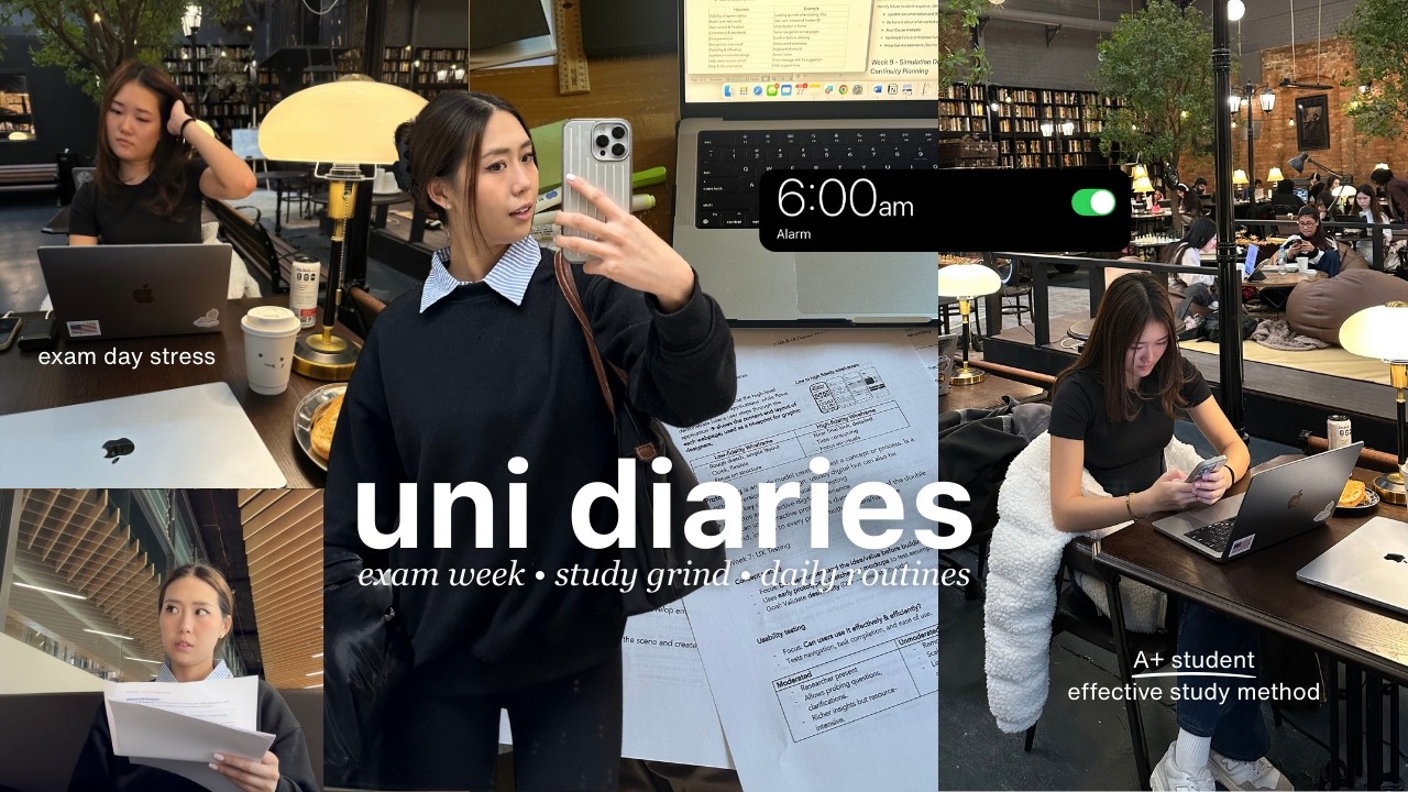 Productive days at university | 6AM routine, finals week, exam day stress, A+ student study advice