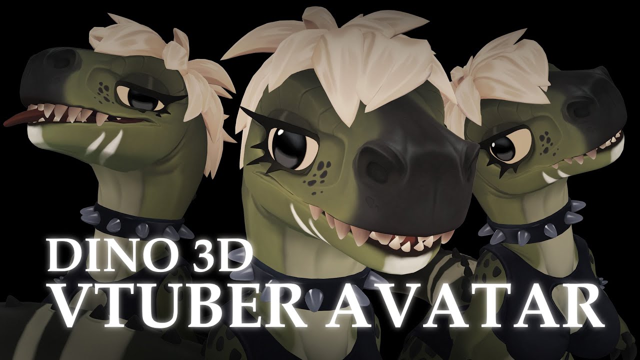 3D dinosaur avatar  | Vtuber showcase