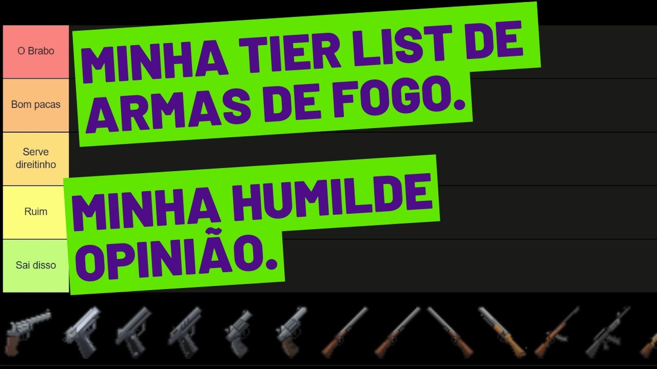 Minha Tier List de Armas de Fogo // Project Zomboid PT-Br