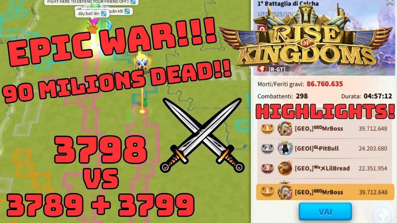 RISE OF KINGDOMS ITA (2) #WAR - EPIC KVK 2 WAR 3798 VS 3789 + 3799