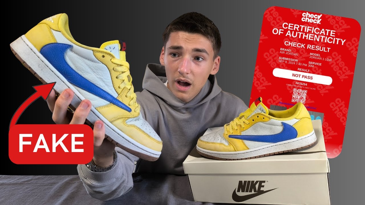 J'ai Reçu Une FAKE JORDAN 1 TRAVIS SCOTT CANARY !? - Legit Check en Français