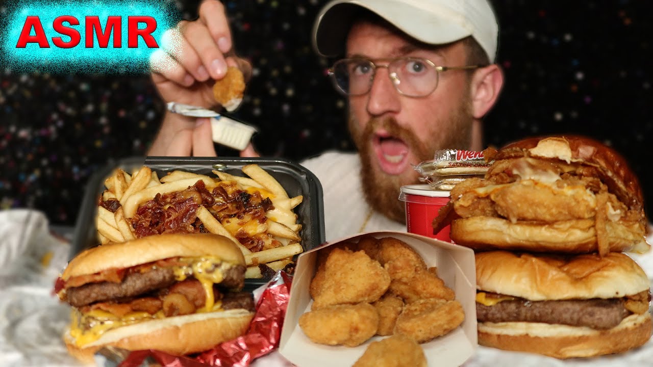 ASMR WENDY'S MUKBANG EATING SOUNDS