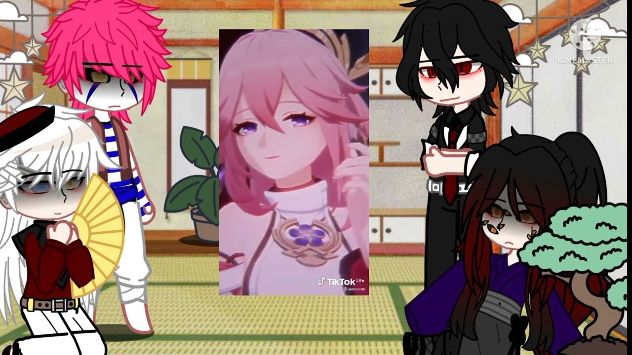 Uppermoons + Muzan react to FemY/n as Yea Miko