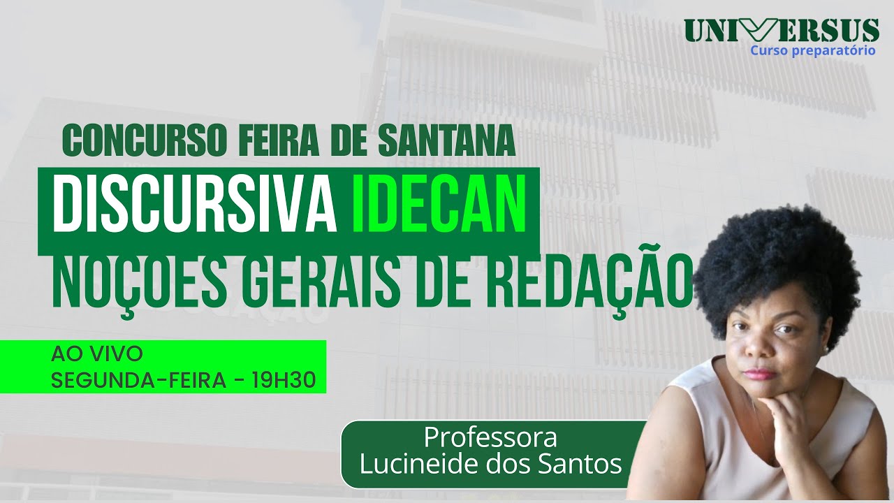 Discursiva IDECAN - Noções gerais de Redação - aula I