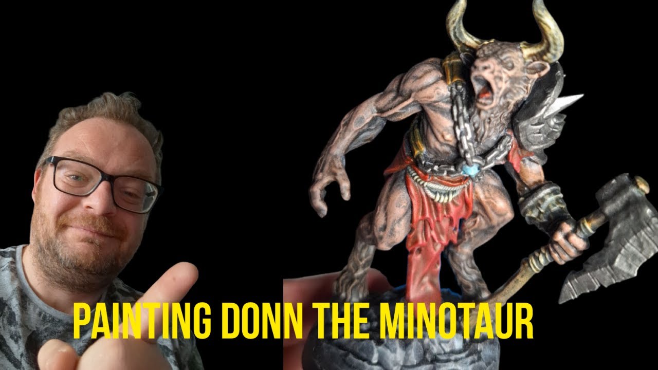 Painting Donn the Minotaur, slapchop, Archon Studios.