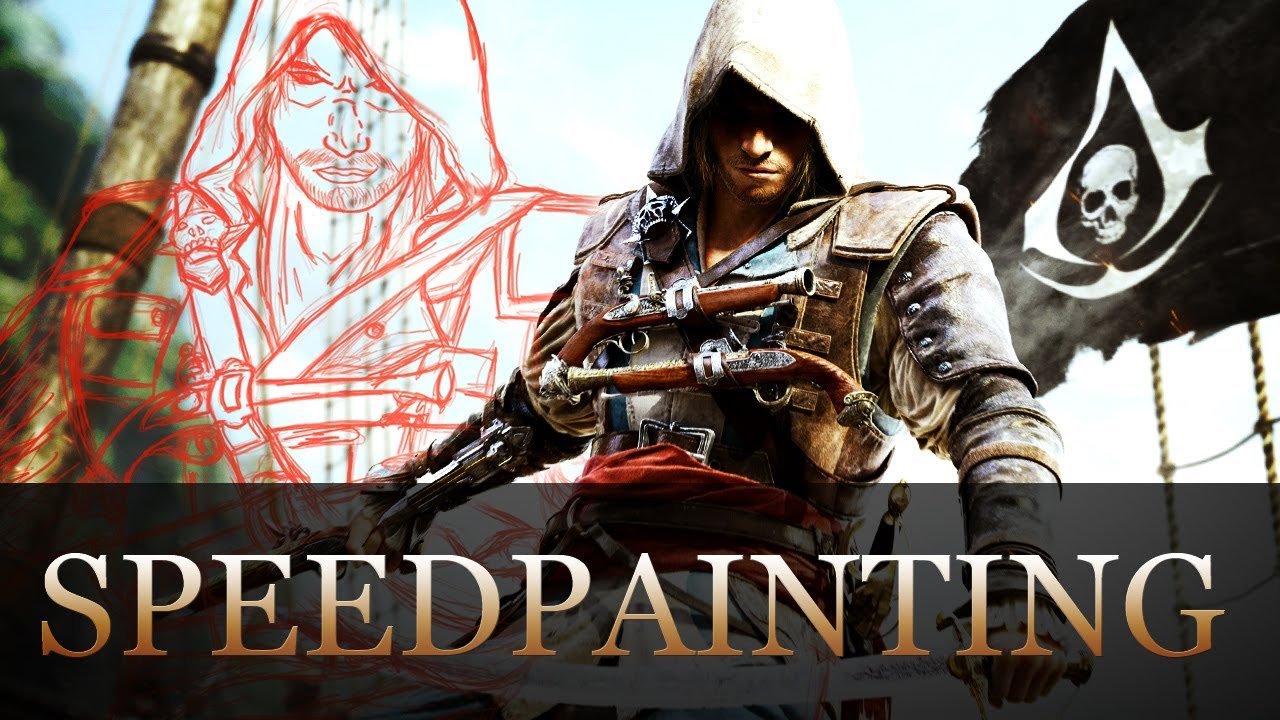 Assassins creed black flag speed painting | Adobe Photoshop + Wacom