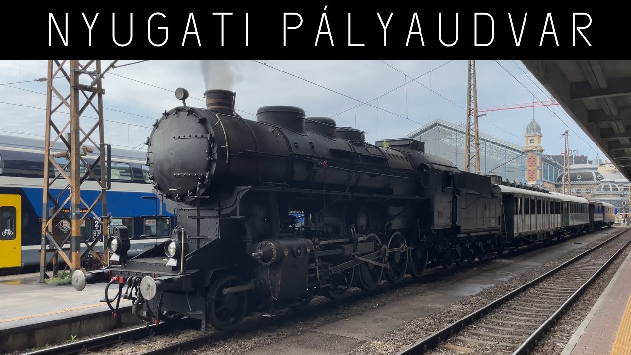 Vonatforgalom a Nyugati pályaudvaron | Trains in Budapest-Nyugati station (4K/UHD)
