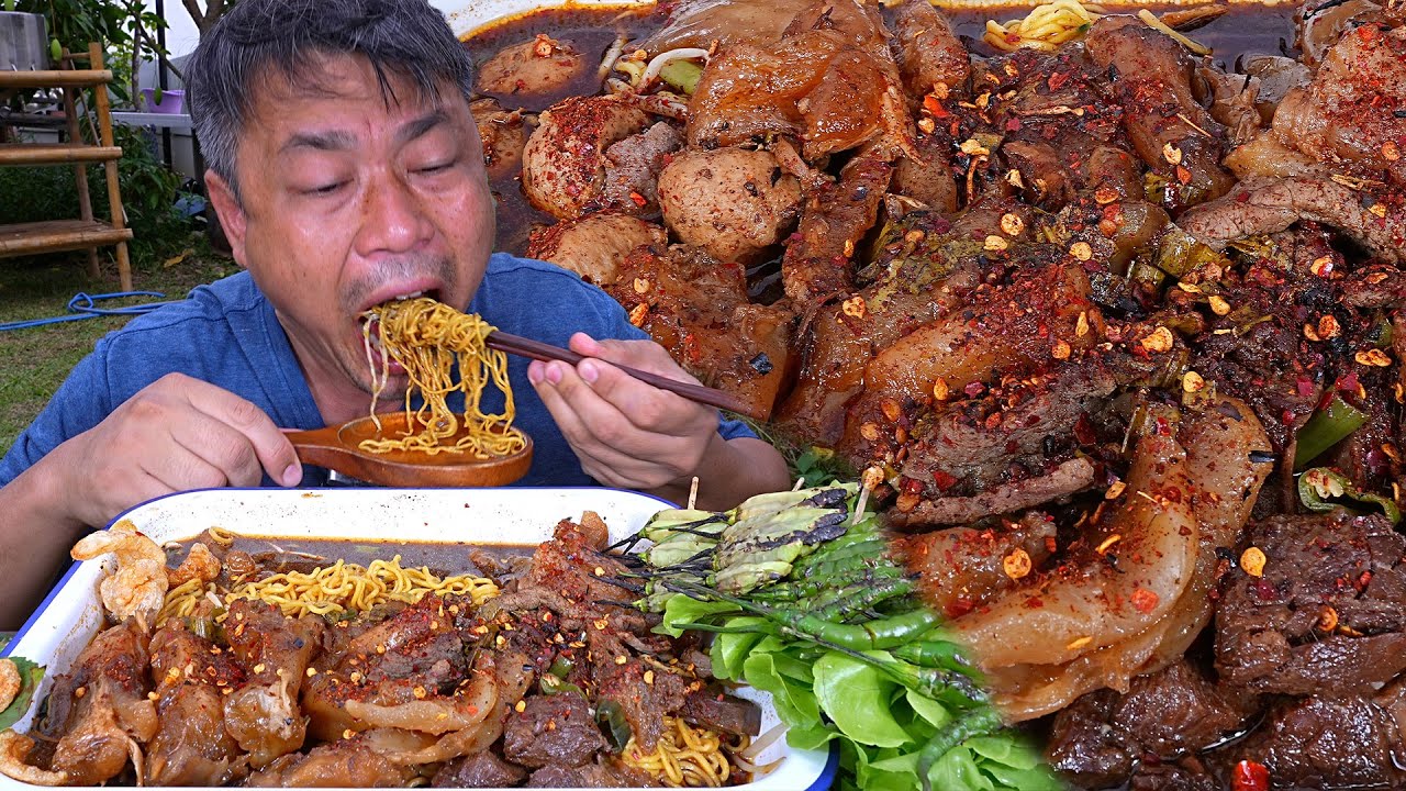 ก๋วยเตี๋ยวเรือจิ้นนึ่งเอ็นนึ่งเปื่อยๆ พริกกะเหรี่ยงเผาจิ้มกะปิหอมๆ-13-04-2025-