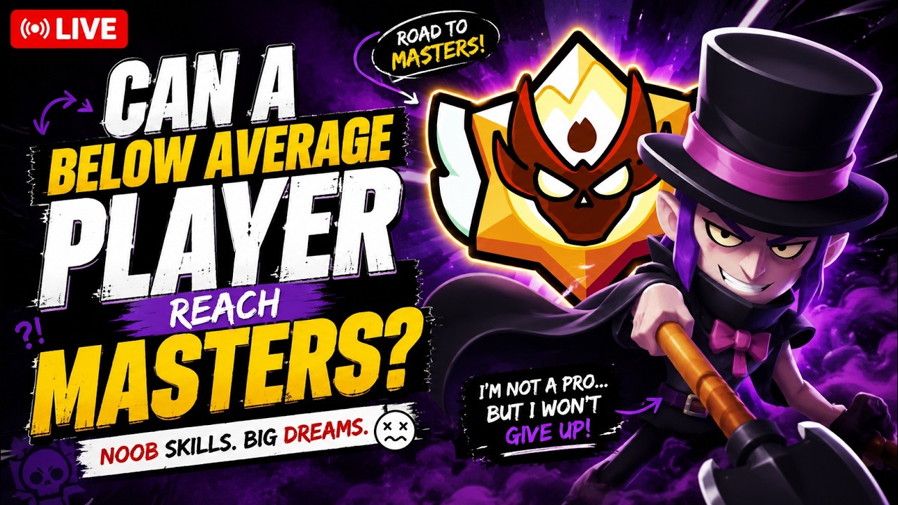 Can a Amateur Player Reach MASTERS? | Brawl Stars Live Ranked Push #brawlstars #gaming #live