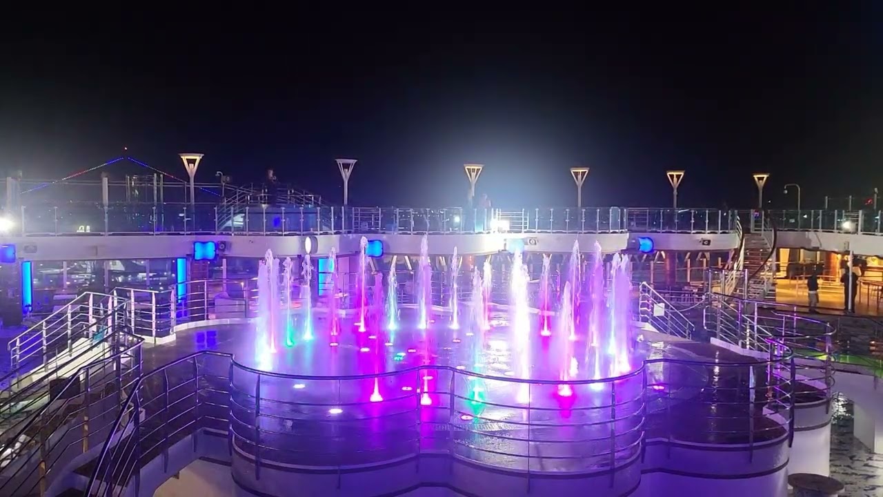 WATERCOLOR FOUNTAIN FANTASY on Royal Princess.  On the LIDO DECK