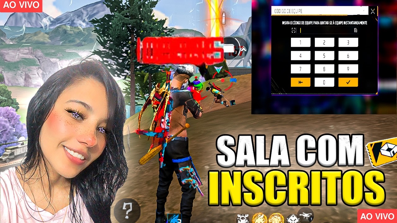 👑X1 DOS CRIA👑FREE FIRE AO VIVO👑REVELANDO INSCRITOS👑E 6V6 👑SALA PREMIADA