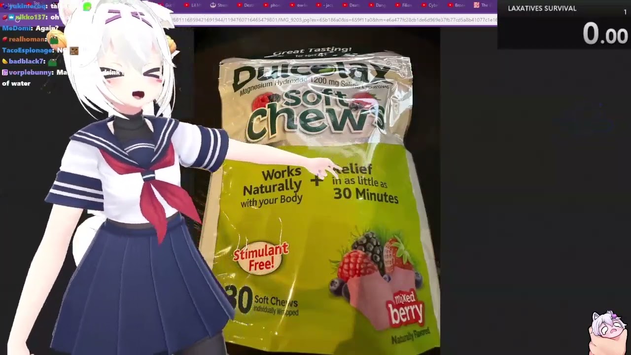 Full VOD 1-10-24 Filian 🥝STREAM ENDS WHEN I POOP  Popping laxatives, and then fighting for my life