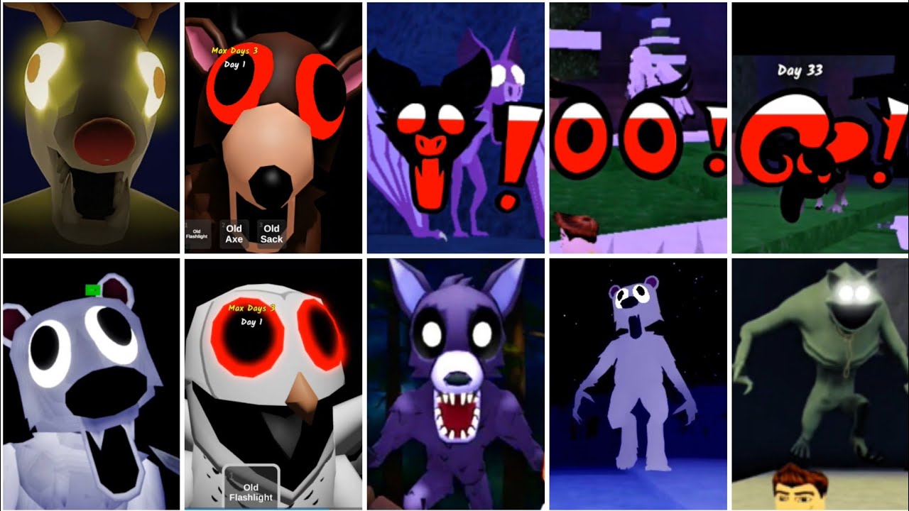 99 Night In The Forest & Wild West & Winter & Cave & Arctic All Base camp Jumpscares Game Play