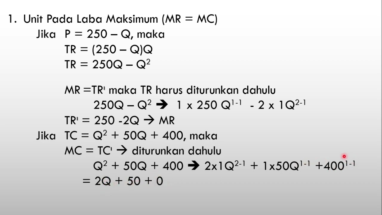 Menghitung laba maksimum