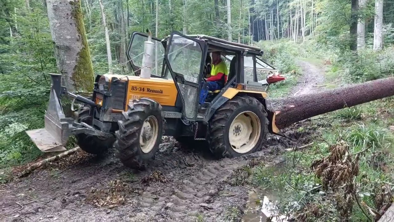 Vlog #8 erst Wartung dann Vorliefern mit Renault Forstschlepper und Ritter S 45 H