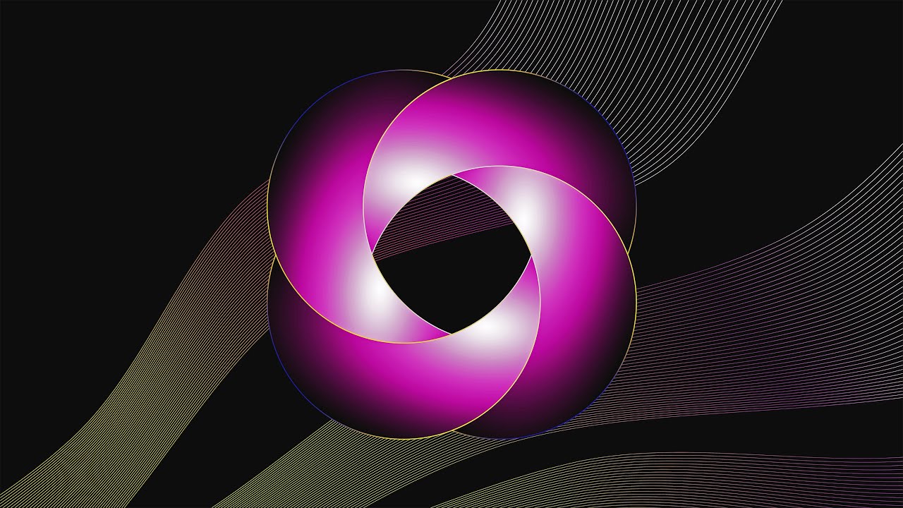 How To Draw Abstract Gradient Sphere Interlock In Corel Draw