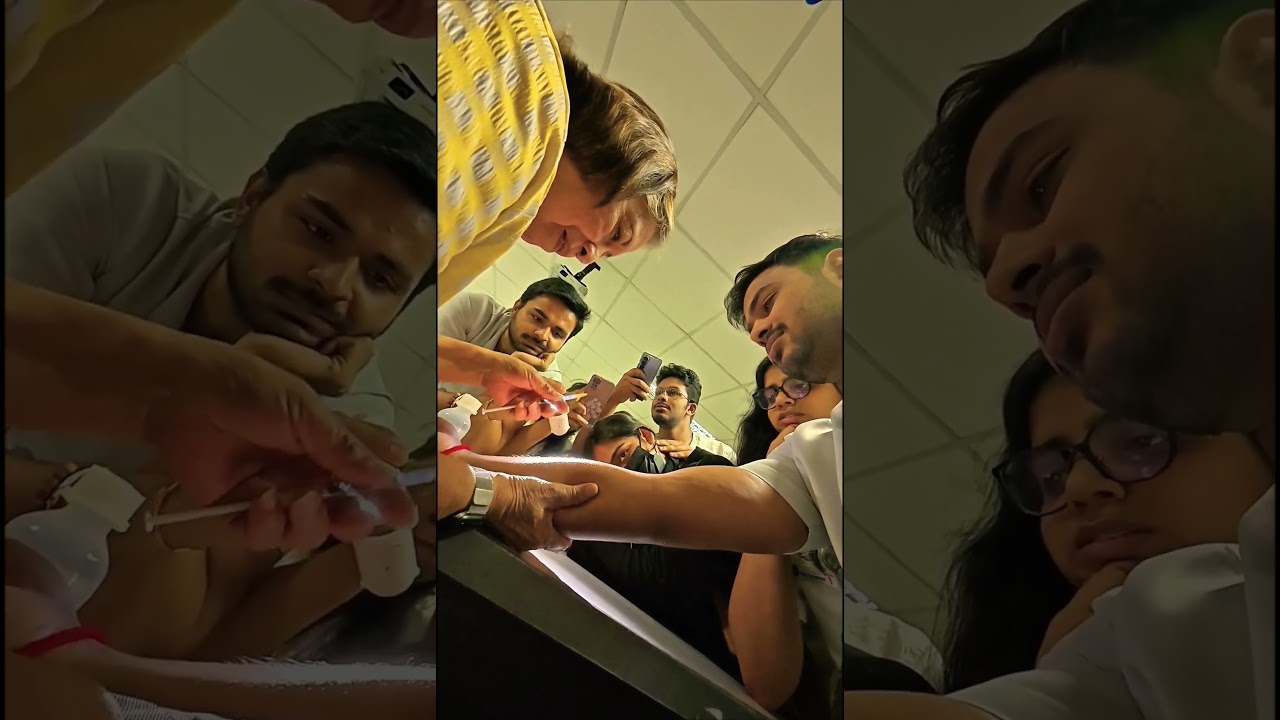 Intradermal test Skin Prick Test. Lab session in medical college