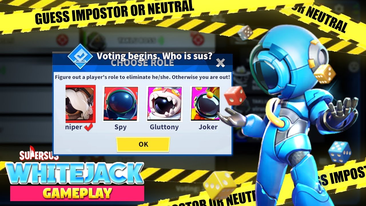 Guess Impostor or Neutral !! Super Sus Whitejack Gameplay |