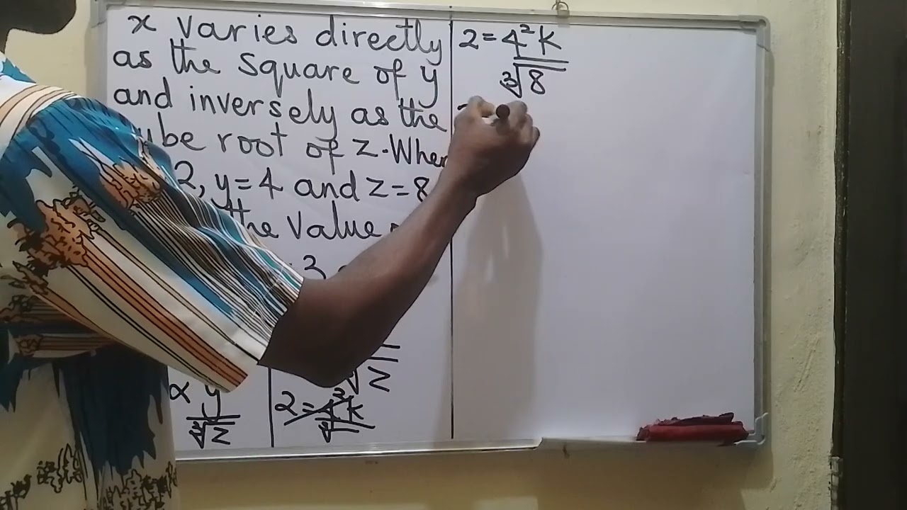 National maths festival question on variation 